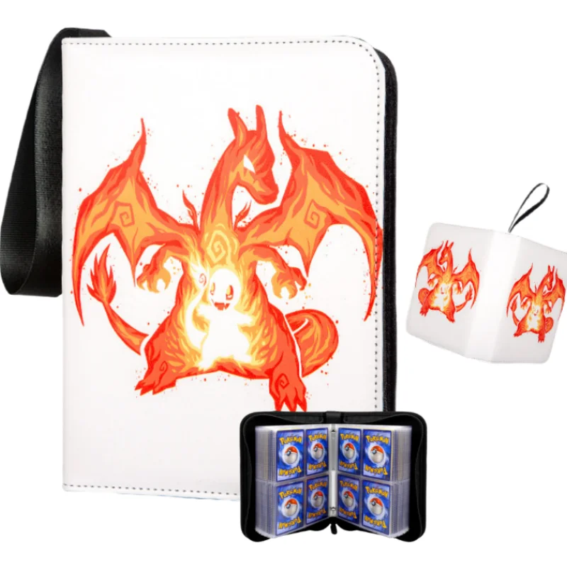 Album robuste avec de nombreux motifs pour 400 cartes Pokémon.
