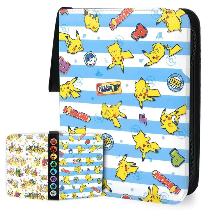 Album robuste avec de nombreux motifs pour 400 cartes Pokémon.