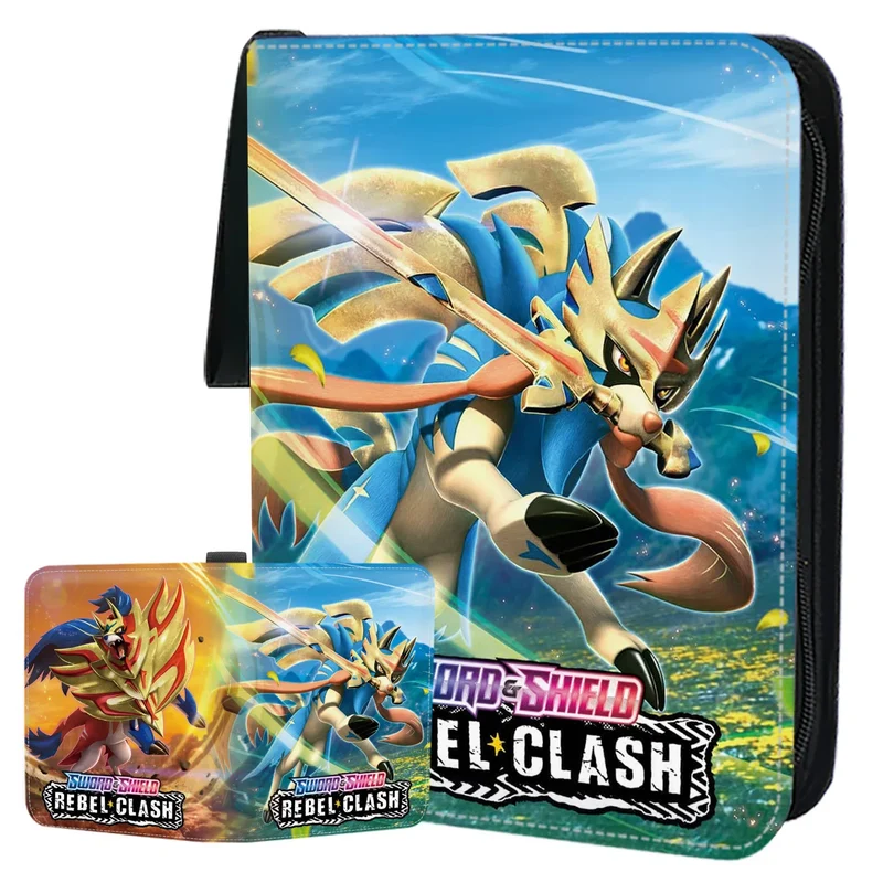 Album robuste avec de nombreux motifs pour 400 cartes Pokémon.