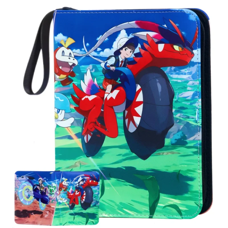 Album robuste avec de nombreux motifs pour 400 cartes Pokémon.