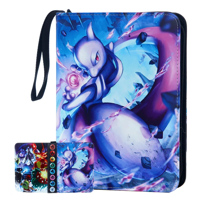 Album robuste avec de nombreux motifs pour 400 cartes Pokémon.