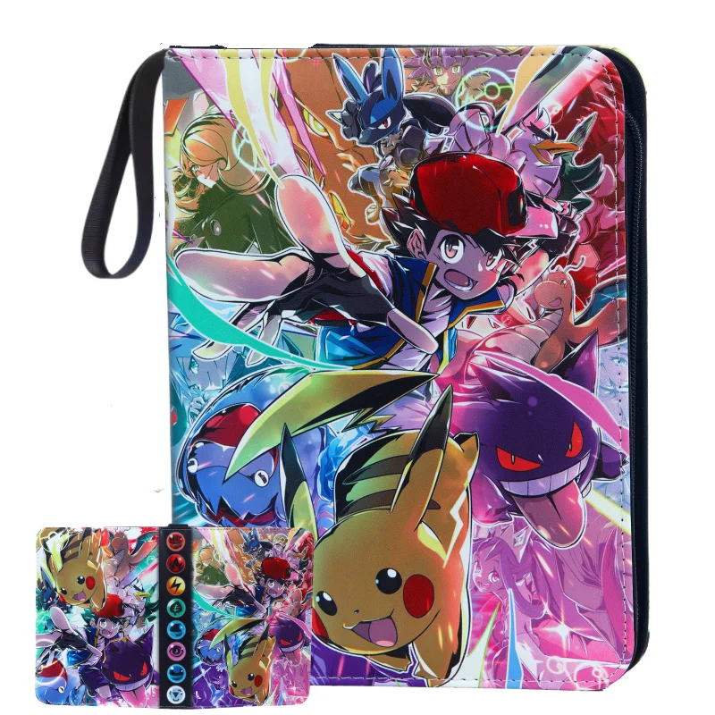 Album robuste avec de nombreux motifs pour 400 cartes Pokémon.