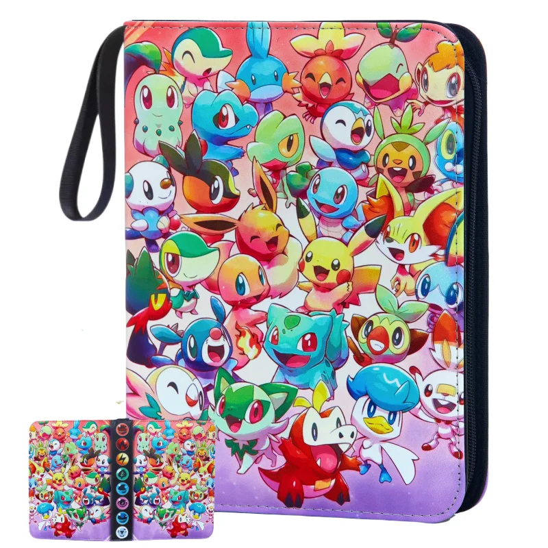 Album robuste avec de nombreux motifs pour 400 cartes Pokémon.