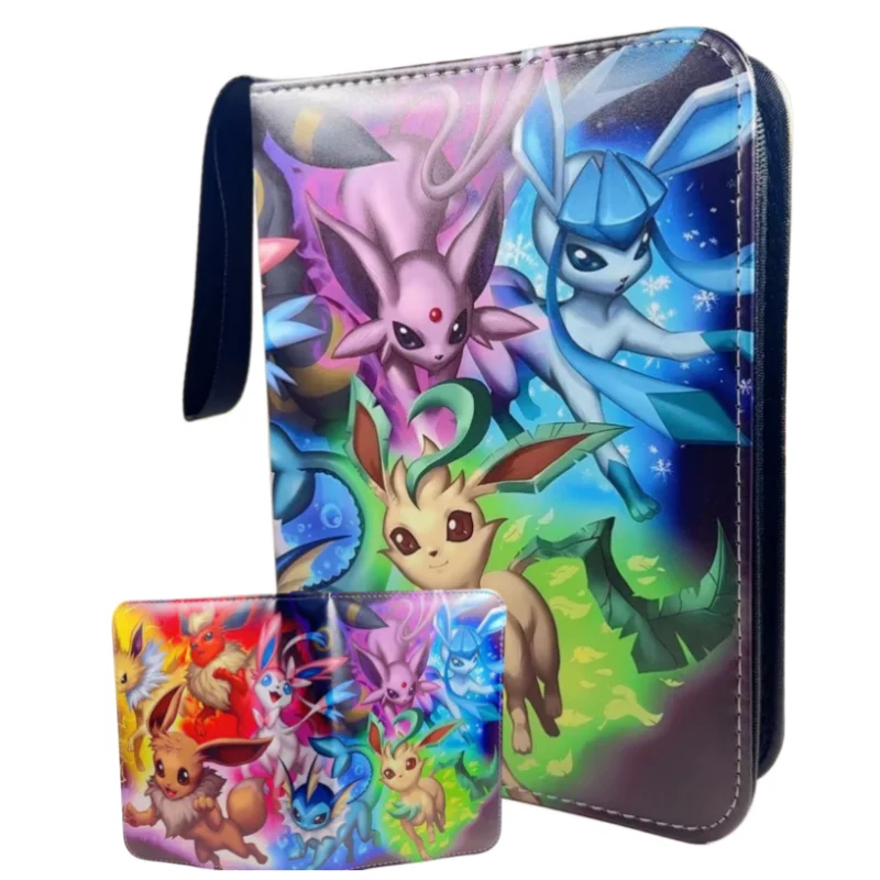 Album robuste avec de nombreux motifs pour 400 cartes Pokémon.