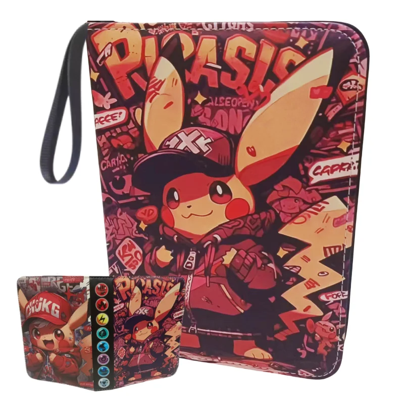 Album robuste avec de nombreux motifs pour 400 cartes Pokémon.
