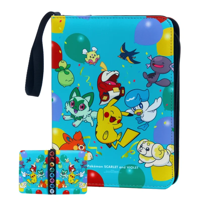 Album robuste avec de nombreux motifs pour 400 cartes Pokémon.