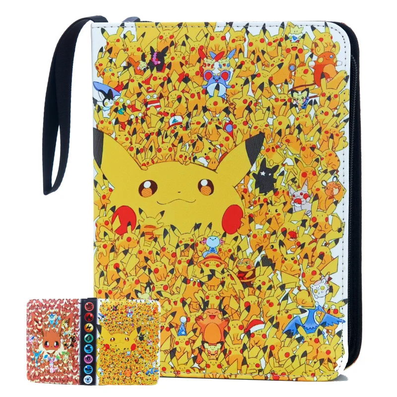 Album robuste avec de nombreux motifs pour 400 cartes Pokémon.