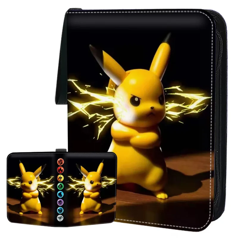 Album robuste avec de nombreux motifs pour 400 cartes Pokémon.