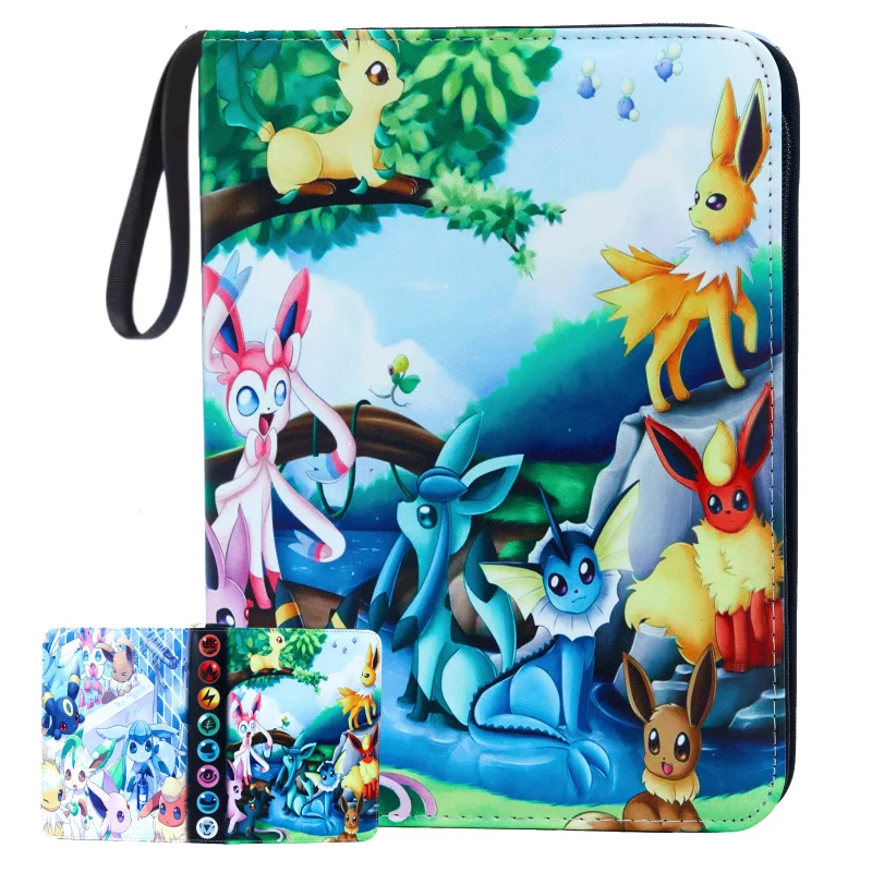 Album robuste avec de nombreux motifs pour 400 cartes Pokémon.