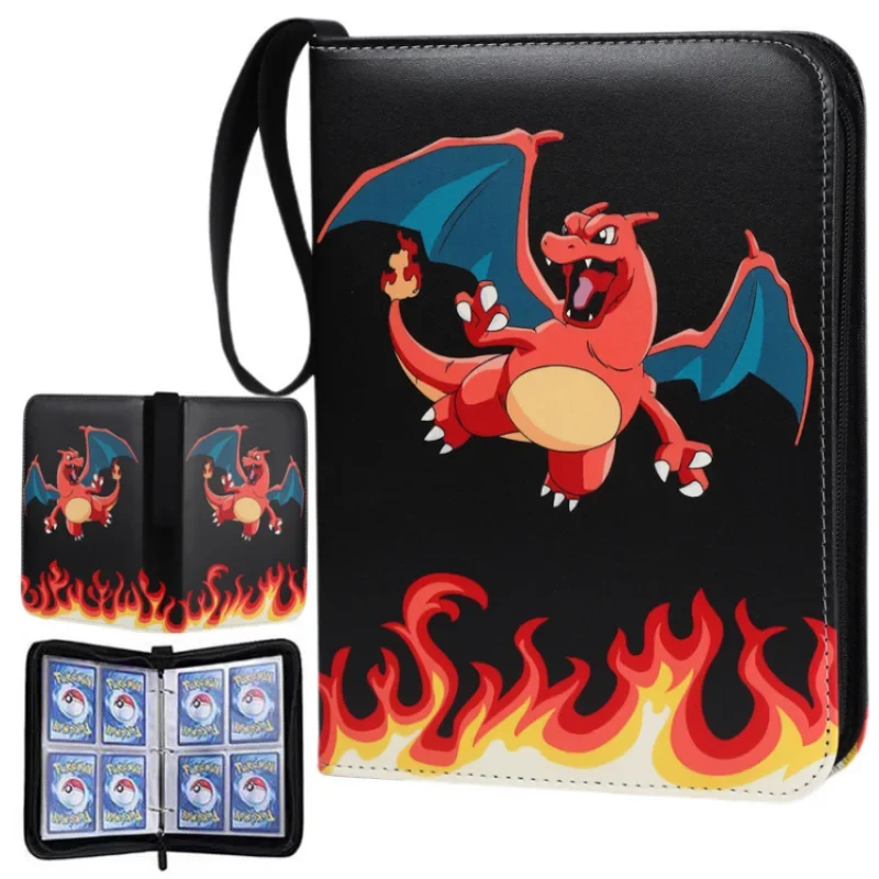 Album robuste avec de nombreux motifs pour 400 cartes Pokémon.