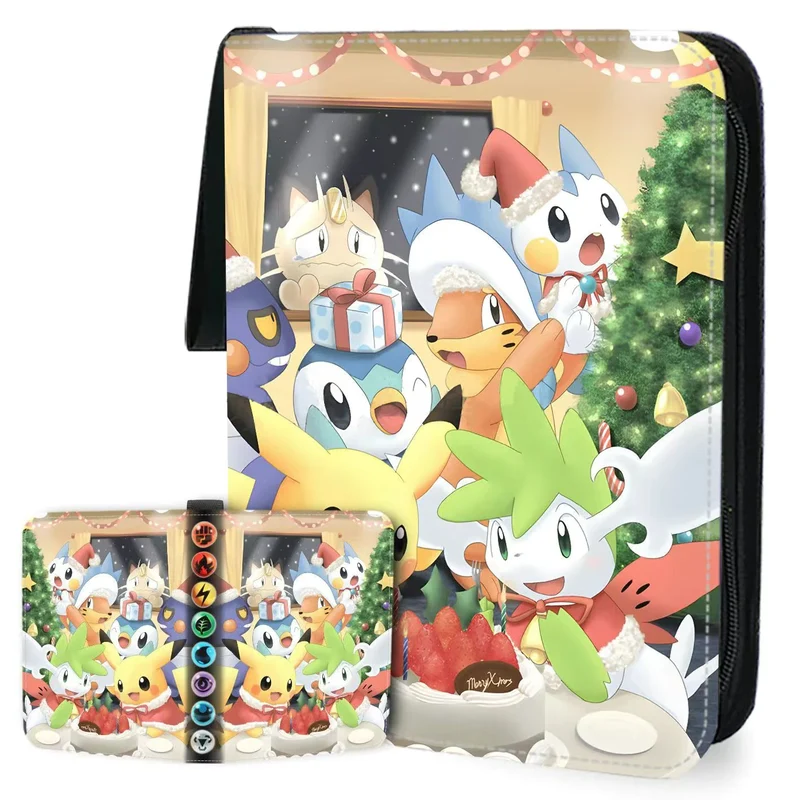Album robuste avec de nombreux motifs pour 400 cartes Pokémon.
