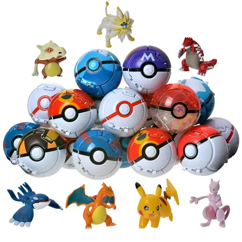 Figurines avec Pokemon Ball - de nombreux motifs