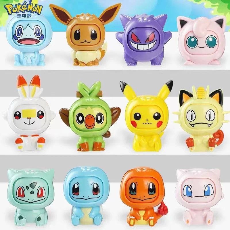 Figurines Pokémon aux visages changeants en pack de 3
