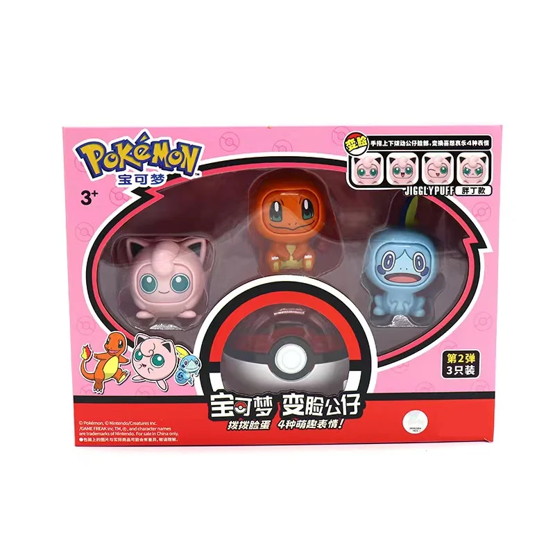 Figurines Pokémon aux visages changeants en pack de 3