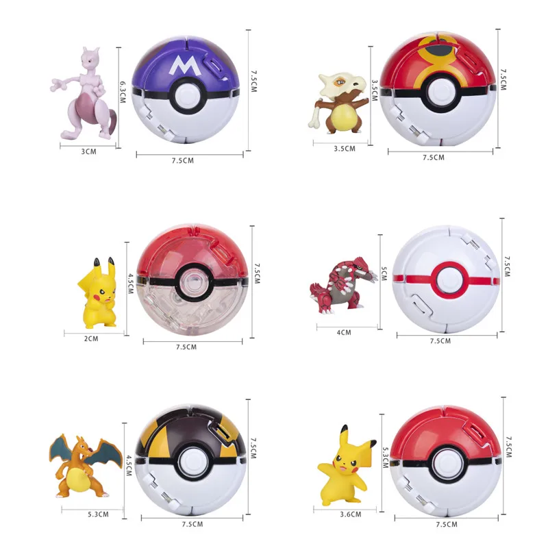 Pop'n throw Pokeballs avec figurine Pokémon