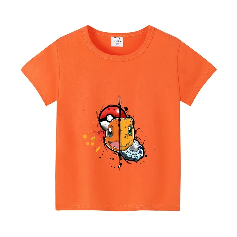 T-shirts estivaux à motif Pokémon pour enfants