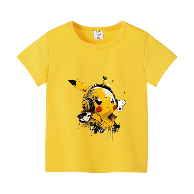 T-shirts estivaux à motif Pokémon pour enfants