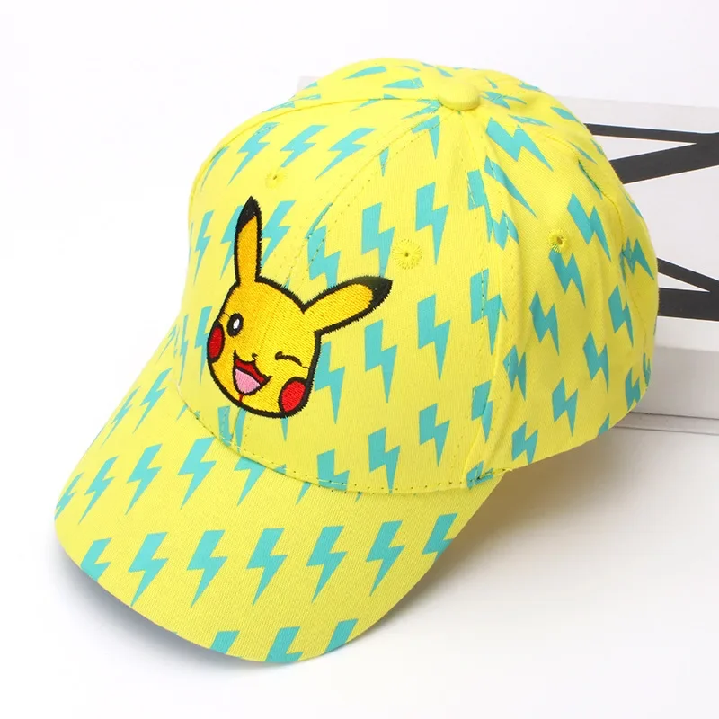 Casquette de baseball pour enfants Pokémon Pikachu en bleu, jaune ou noir