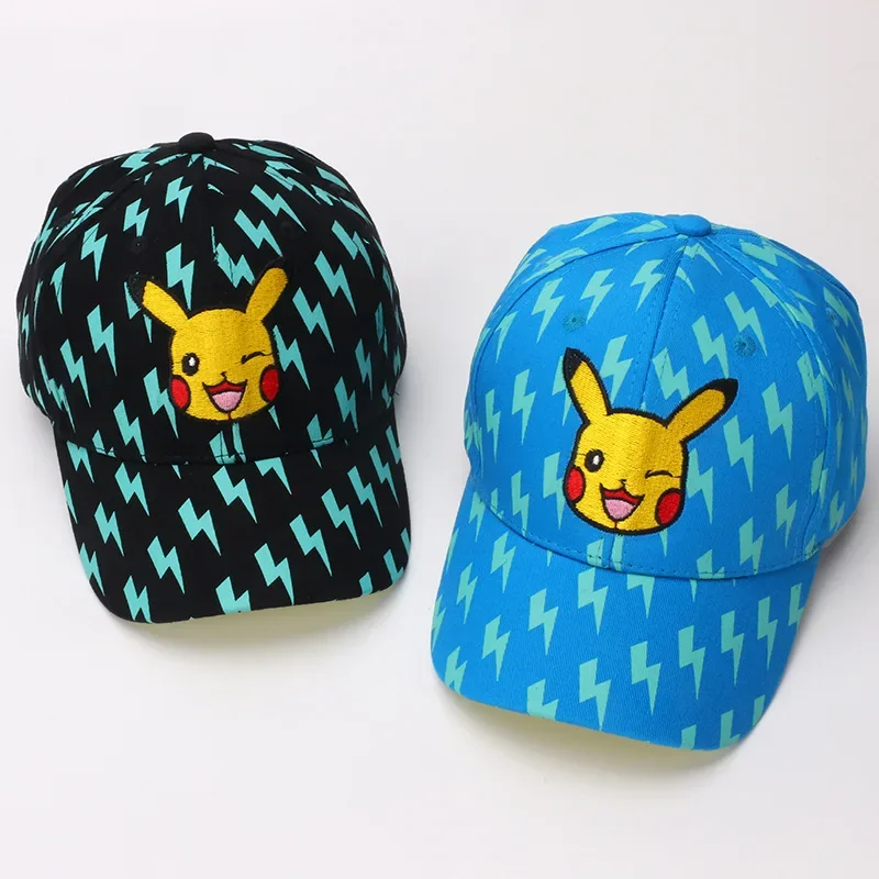 Casquette de baseball pour enfants Pokémon Pikachu en bleu, jaune ou noir