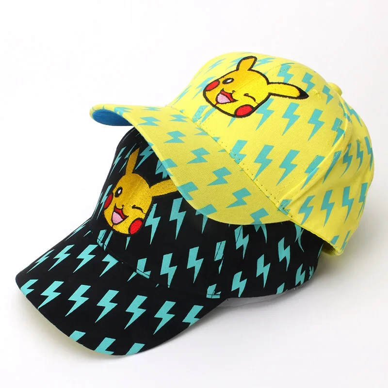 Casquette de baseball pour enfants Pokémon Pikachu en bleu, jaune ou noir
