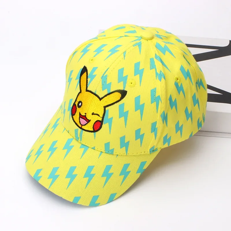 Casquette de baseball pour enfants Pokémon Pikachu en bleu, jaune ou noir