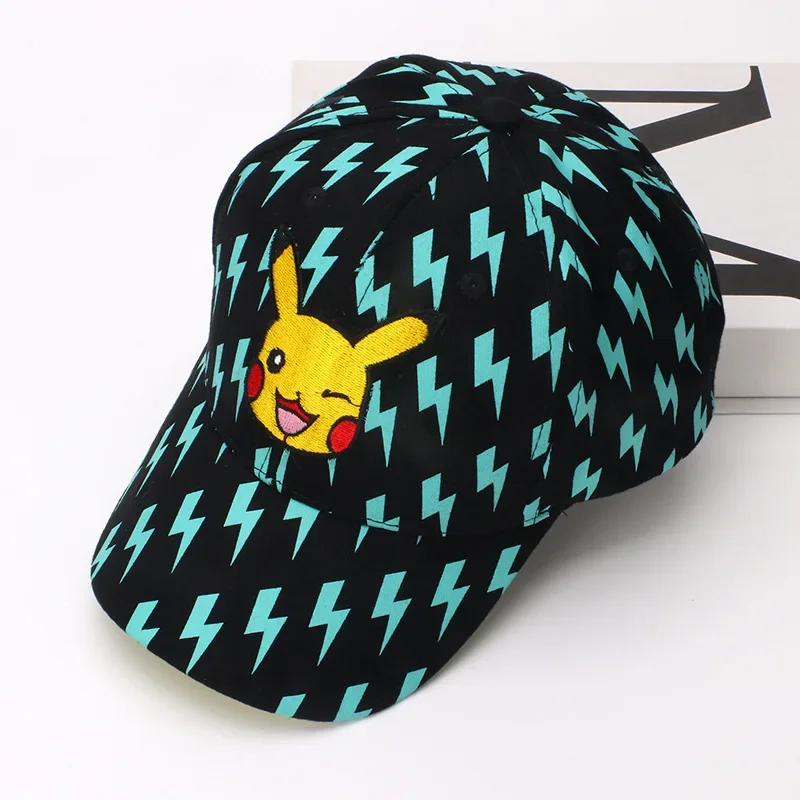 Casquette de baseball pour enfants Pokémon Pikachu en bleu, jaune ou noir