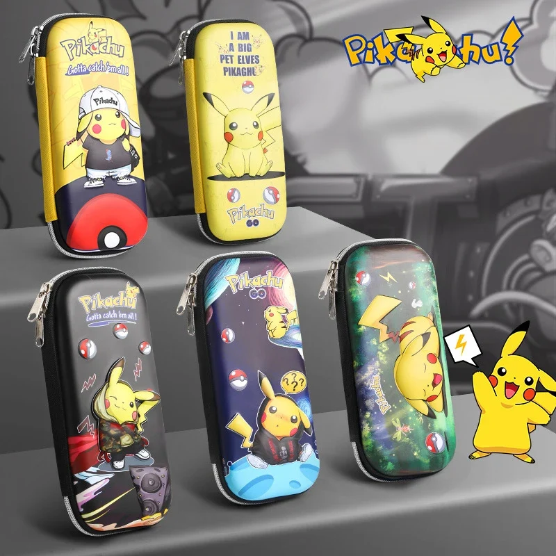 Grande trousse à crayons Pika Pokémon avec serrure et poignée de transport