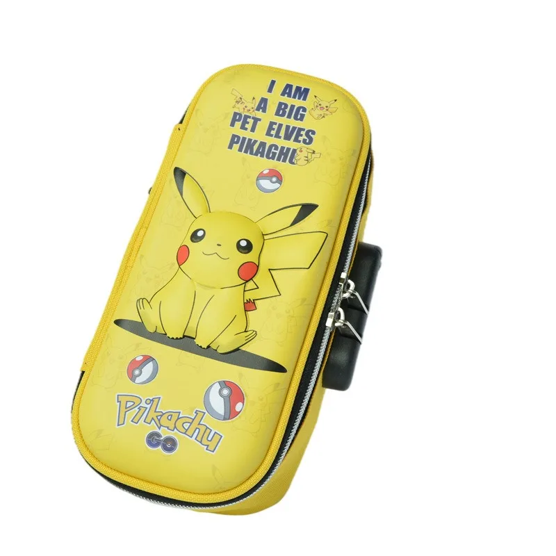 Grande trousse à crayons Pika Pokémon avec serrure et poignée de transport