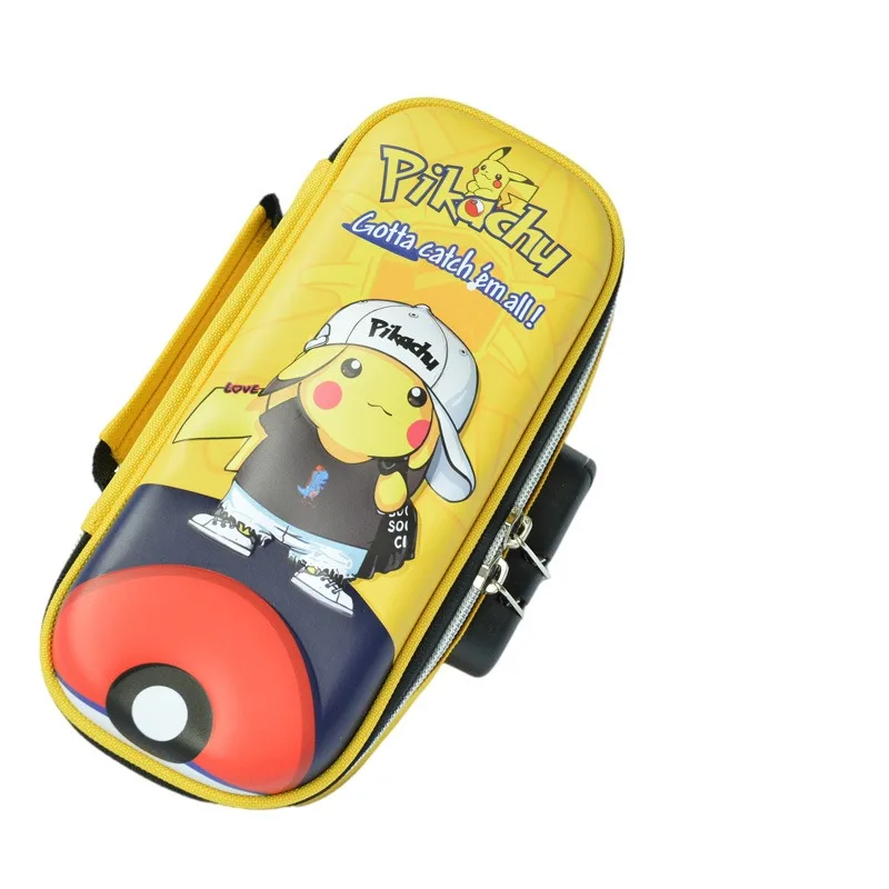 Grande trousse à crayons Pika Pokémon avec serrure et poignée de transport