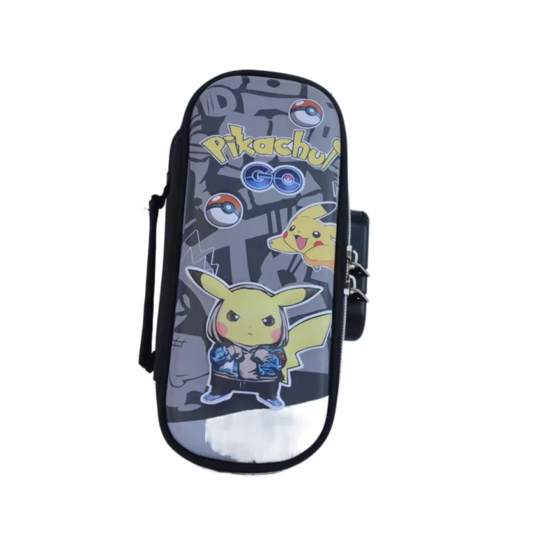 Grande trousse à crayons Pika Pokémon avec serrure et poignée de transport