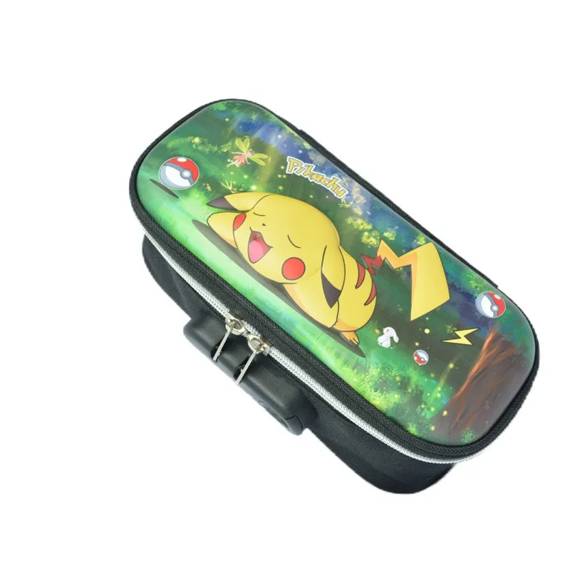 Grande trousse à crayons Pika Pokémon avec serrure et poignée de transport