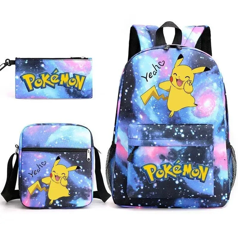Ensemble de sac à dos Pokemon Go avec sac à dos, trousse et sac