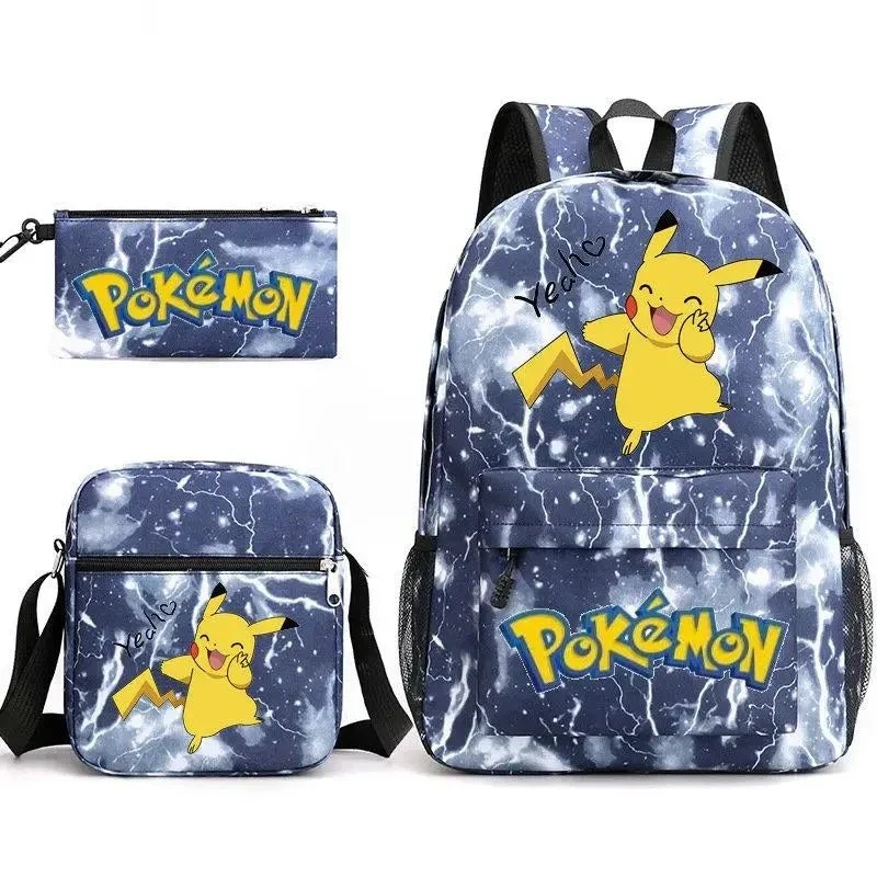 Ensemble de sac à dos Pokemon Go avec sac à dos, trousse et sac