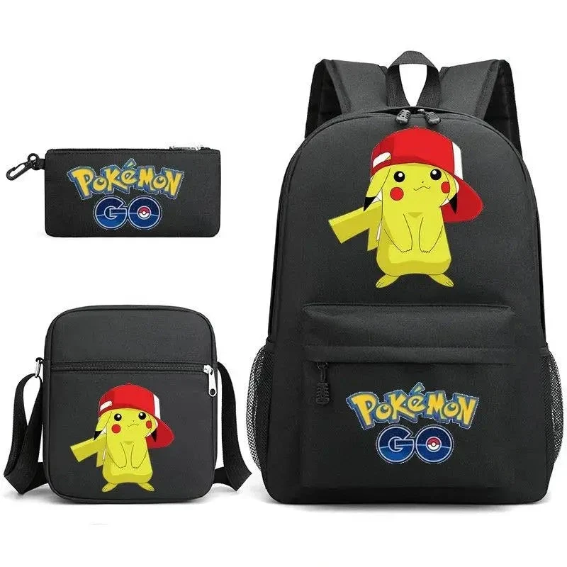 Ensemble de sac à dos Pokemon Go avec sac à dos, trousse et sac
