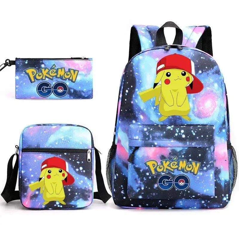 Ensemble de sac à dos Pokemon Go avec sac à dos, trousse et sac