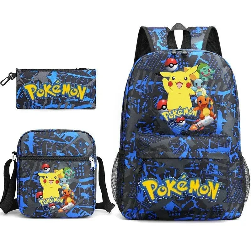 Ensemble de sac à dos Pokemon Go avec sac à dos, trousse et sac