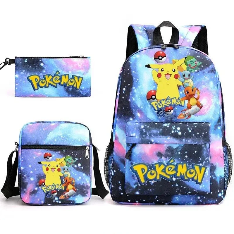Ensemble de sac à dos Pokemon Go avec sac à dos, trousse et sac