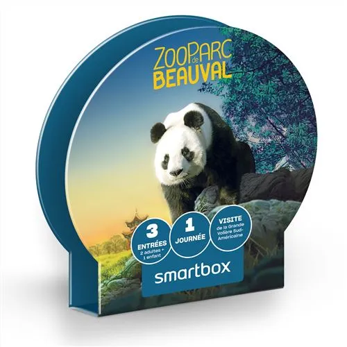 Coffret cadeau SmartBox 3 Entrées Beauval 1 jour Famille 2023