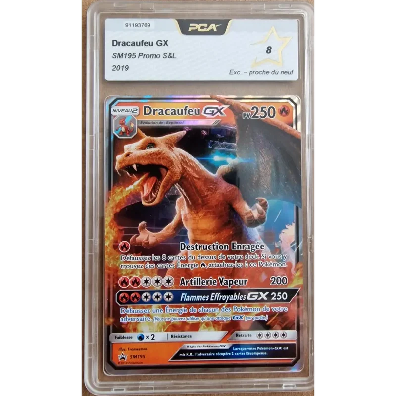 Carte Gradée PCA 8 - Dracaufeu GX - SM195 S&L - 2019