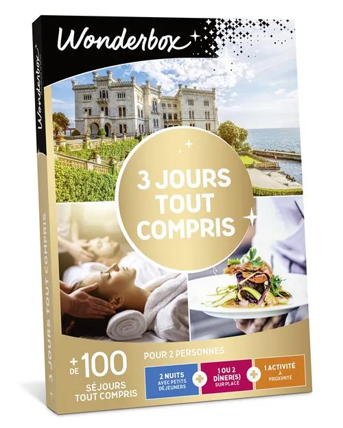 Coffret cadeau Wonderbox 3 jours tout compris
