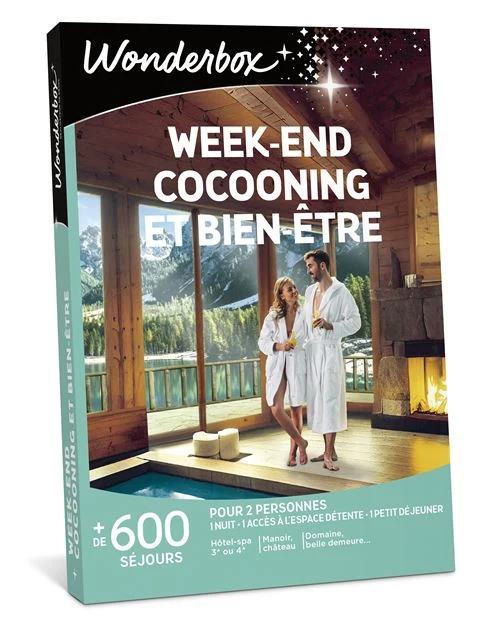 Coffret cadeau Wonderbox Week-end cocooning et bien-être