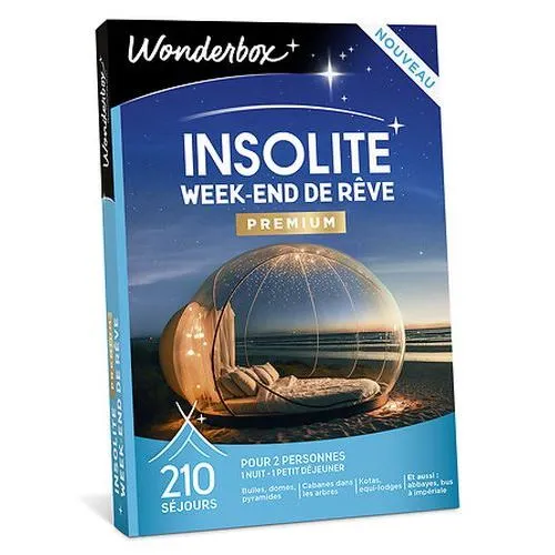Coffret cadeau Wonderbox Insolite Week-end de rêve Premium