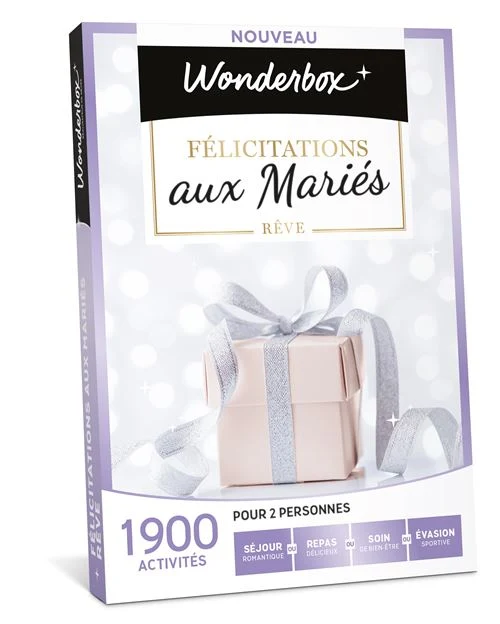 Coffret cadeau Wonderbox Félicitations aux Mariés Rêve