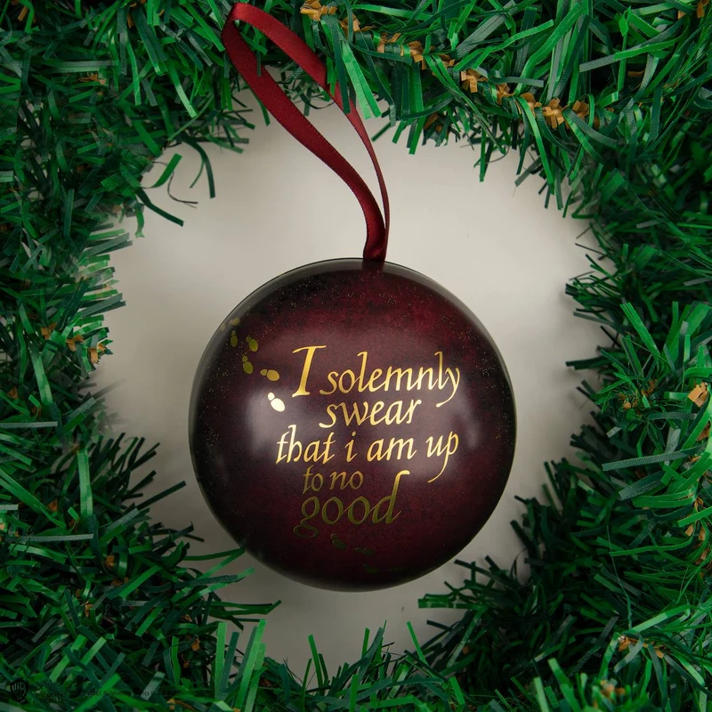 Capsule de Noël avec Boule de Noël et Puzzle Carte du Maraudeur - Harry Potter Marron