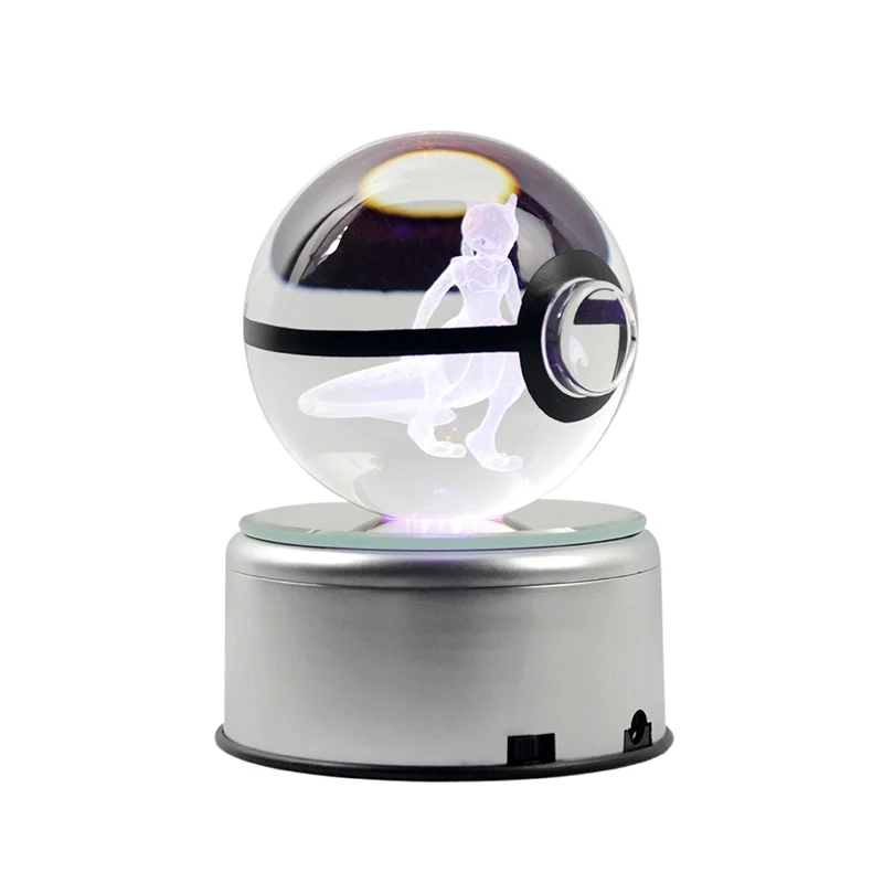 Magnifique Pokemon Crystal Pokeball - Eclairage LED - nombreux motifs