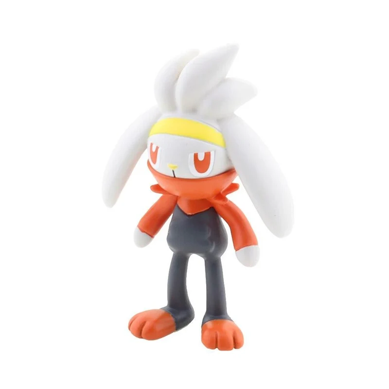 Figurine de collection Raboot Kickerlo Pokemon (environ 3-5 cm)