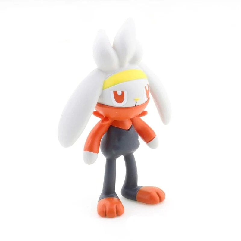 Figurine de collection Raboot Kickerlo Pokemon (environ 3-5 cm)