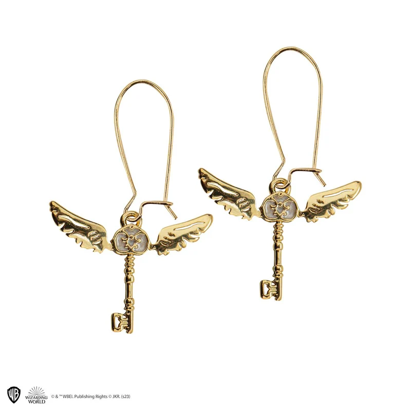 Boucles D'oreilles Clés Volantes - Harry Potter Or