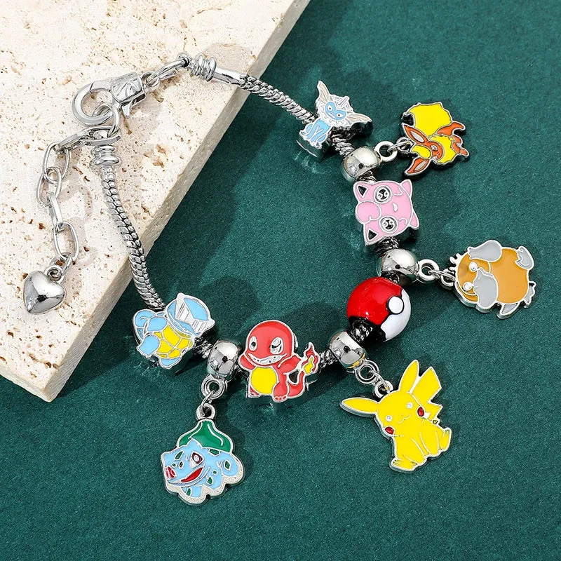 Bracelet anime Pokémon avec breloques
