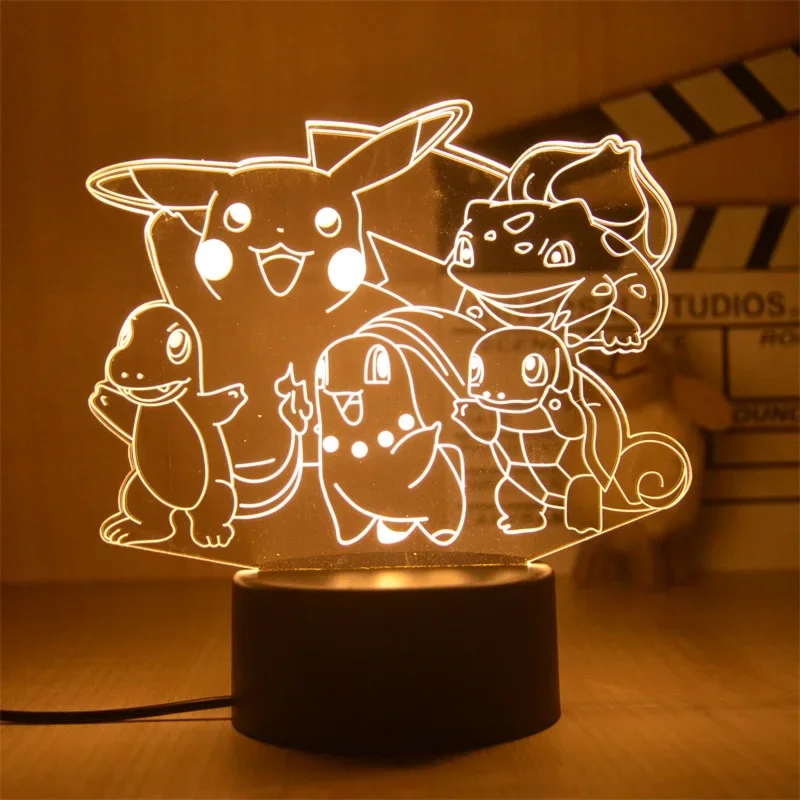 Lampes de nuit Pokemon monochromes dans de nombreux motifs